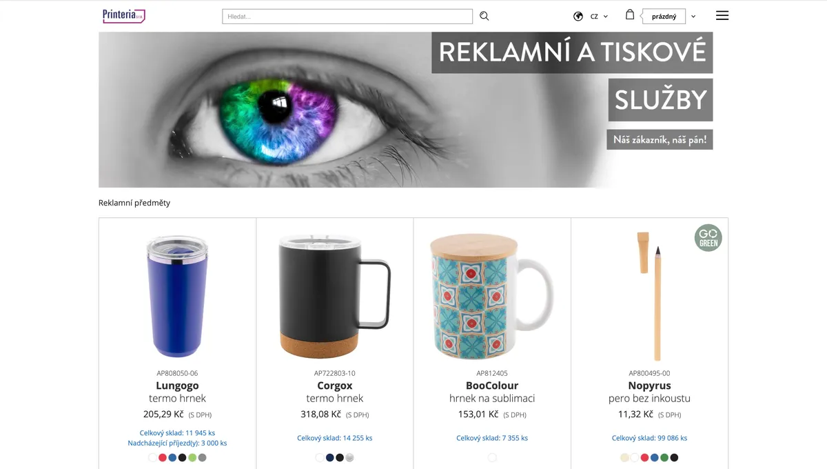 Sada reklamních předmětů pro klienty